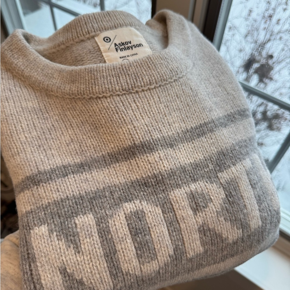 Askov Finlayson 100% Lambs Wool Sweater XXL Nordic cozy cabincore ski oversized